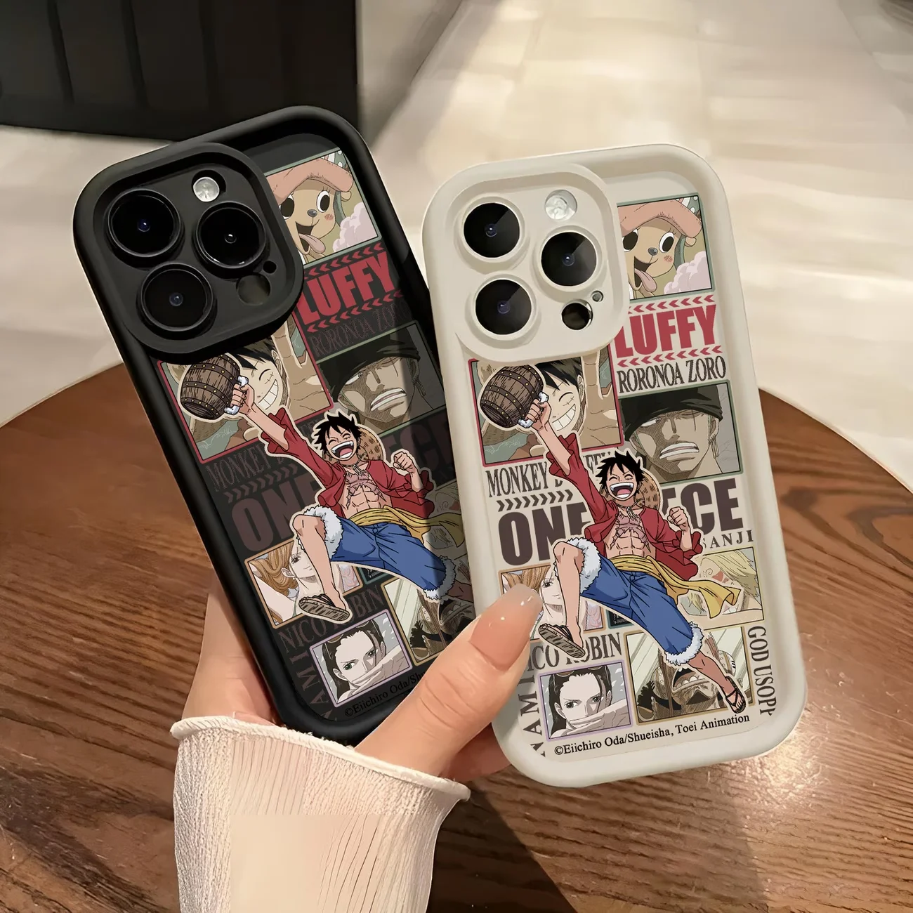 Funda de Teléfono con Dibujos Animados de Lufy de One Piece para iPhone 18 17e 17 16e 16 15 14 Air Pro Max Mini XR Plus, Carcasa Trasera de TPU Suave