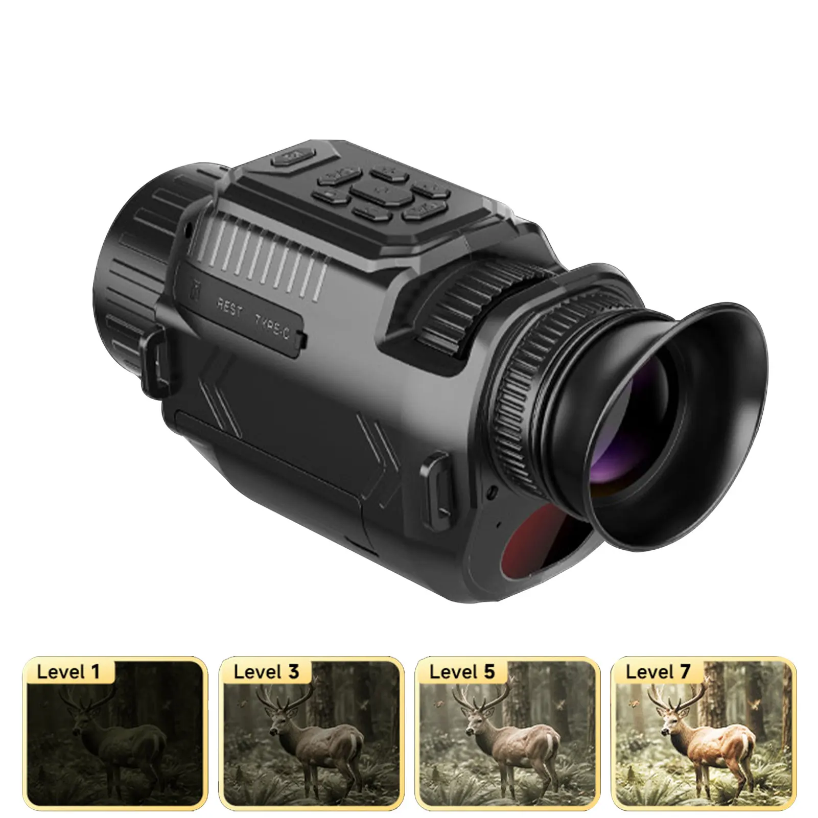 

4K цифровой инфракрасный телескоп перезаряжаемый монокуляр 4K цифровой инфракрасный телескоп для пеших прогулок и кемпинга 64MP 28X Zoom