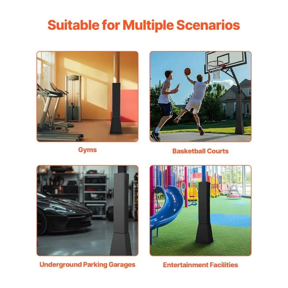 64-дюймовая подкладка для баскетбольной палки, прочная всепогодная подкладка для столба 7x7