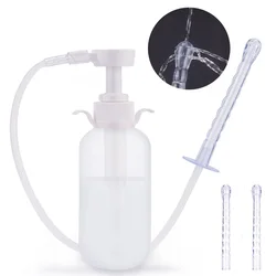 300/600ML Reusable Vagina Irrigator Syringe Anal Cleaner Enemator Vaginal Washing Device Kit Female Vaginal Enema Douche Shower