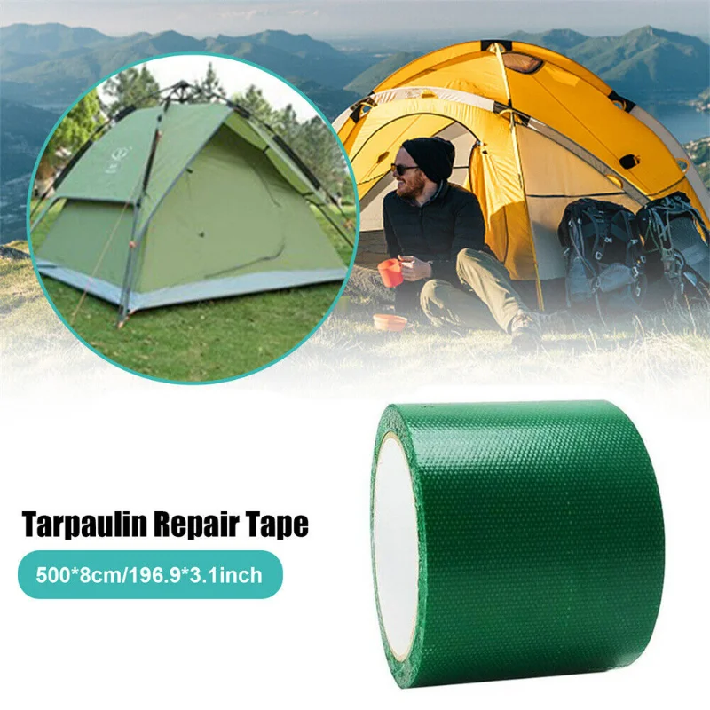 Waterproof PVC Tarpaulin Repair Tape Rainproof Cloth Adhesive Tape Outdoor Awning Tape Gummed Tape Film Parts