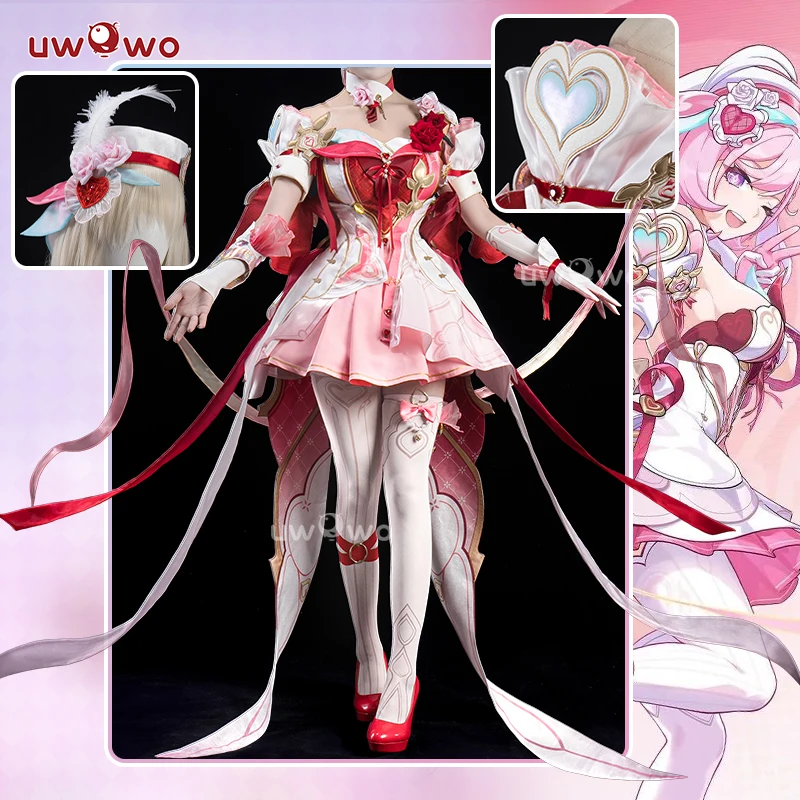 

PRE SALE UWOWO Elysia Cosplay Game Honkai Impact 3: Elysia New Battlesuit "Hi♪ Love Elf" Cosplay Costume Halloween Costume