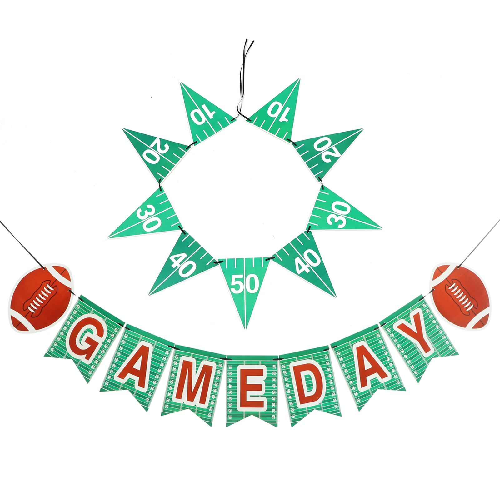 

2pcs Decorations Rugby Theme Banner for Wall Hanging Football Birthday Wall Banner Football Party Supplies Decor Supplies