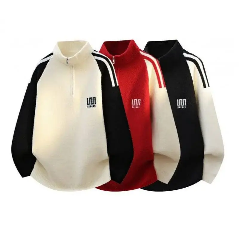 

Faionable Knitted Men's Sweater High Quali Basic Layering irt Hong Kong Sle Spring Autumn Winter New Arrival