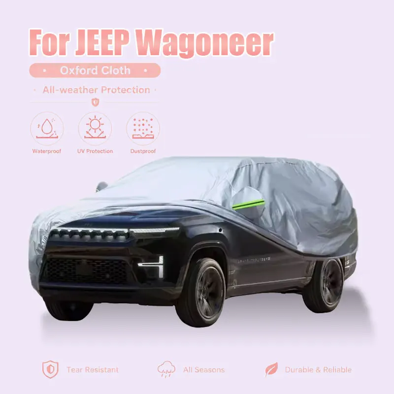 

For Jeep Wagoneer Full Car Cover Reflective Strips Waterproof Snowproof Dustproof UV Protection Exterior Accessories