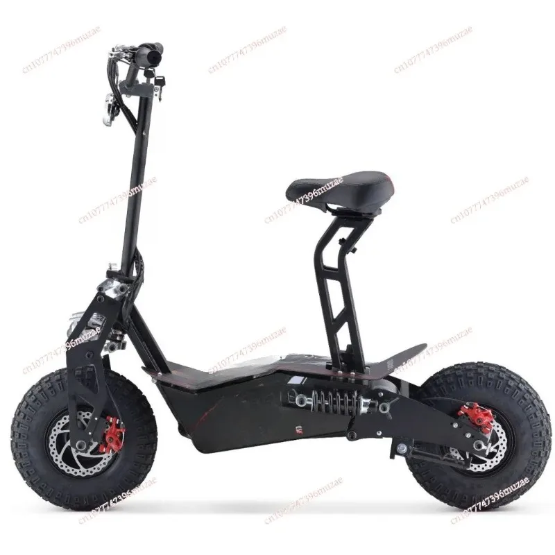 1600W 48V 12AH Dual Drive Electric Scooter, High Speed Off Road Adult Electric Moped Scooter