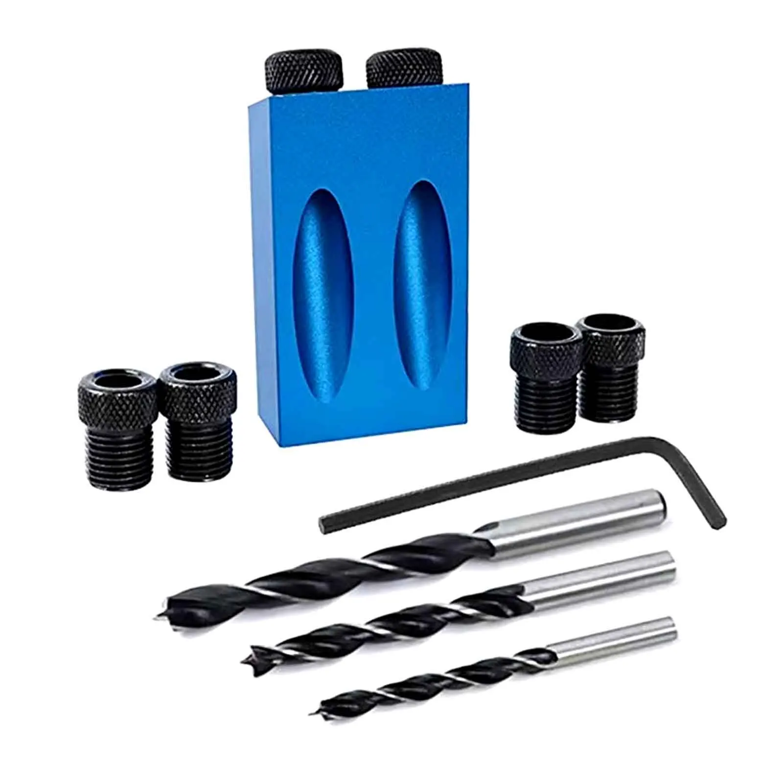 

15° Bevel Hole Punching Locator, 6/8/10mm Dowel Drill Joinery Drill Bit Woodworking Carpenter Inclined Hole Opening Guide