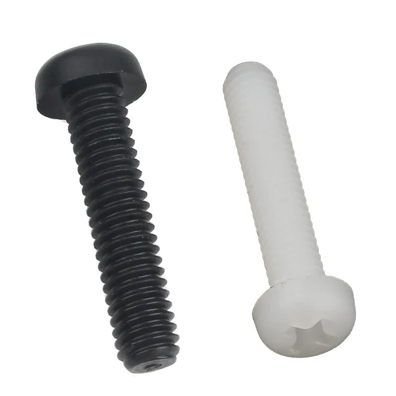 200-1000 teile/beutel M2 M2,5 M3 M4 M5 Schwarz Weiß Nylon Kunststoff Isolierung Phillips Kreuzschlitz runde pfanne Kopf Schraube