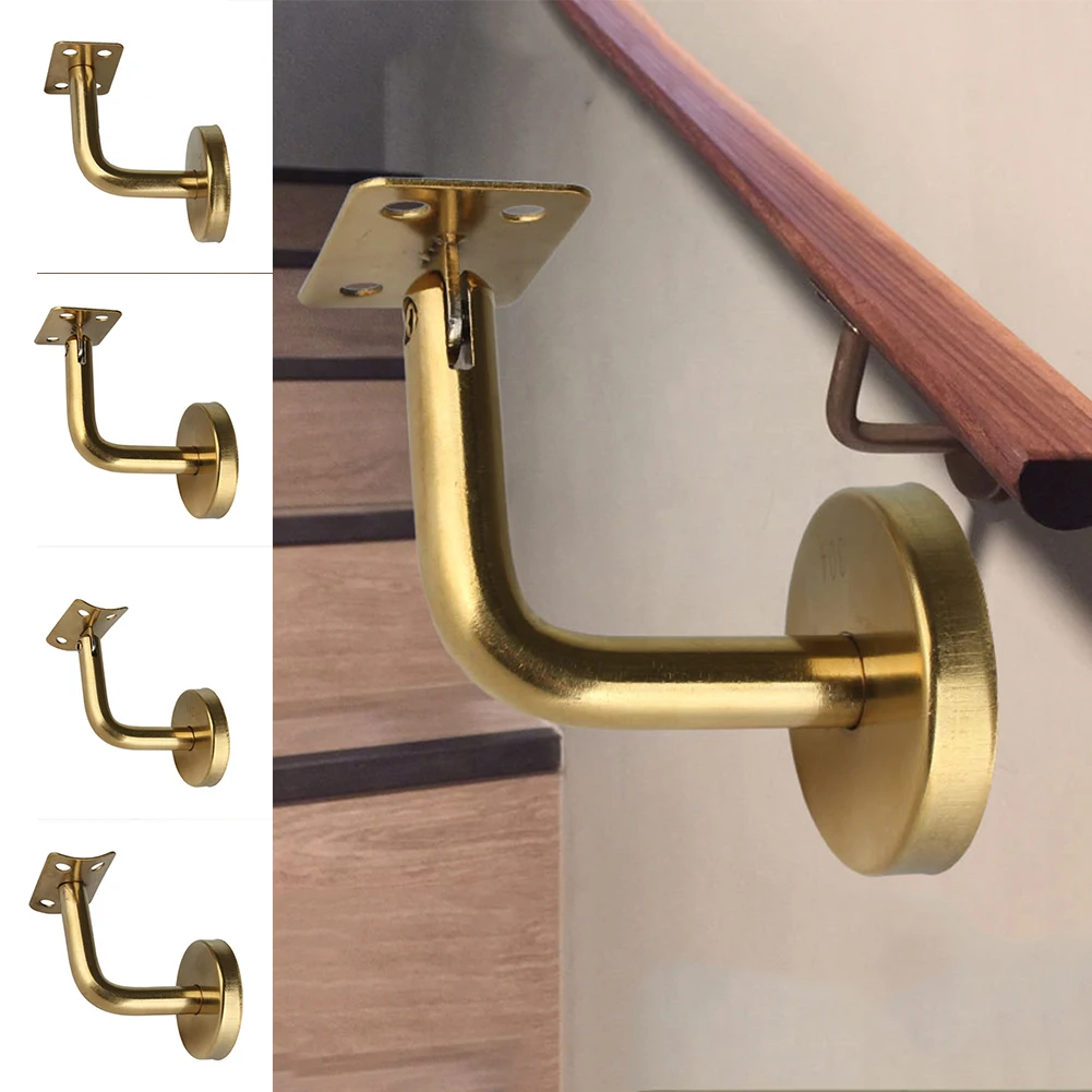 Sichere und stilvolle Bannister-Halterung für Handlauf, wandmontiertes Design, einfache Montage, goldene Farbe, 5er-Packung