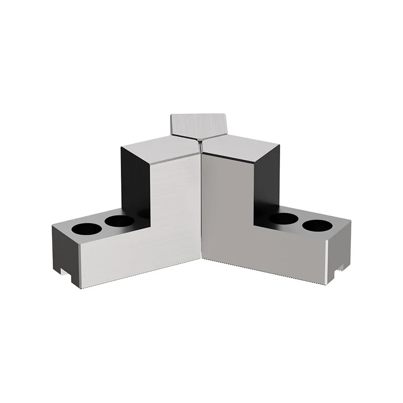 Hydraulic Chuck Three-jaw 56810-inch L-shaped Step Heightening Soft Jaw 120-degree Sharp Angle Hole