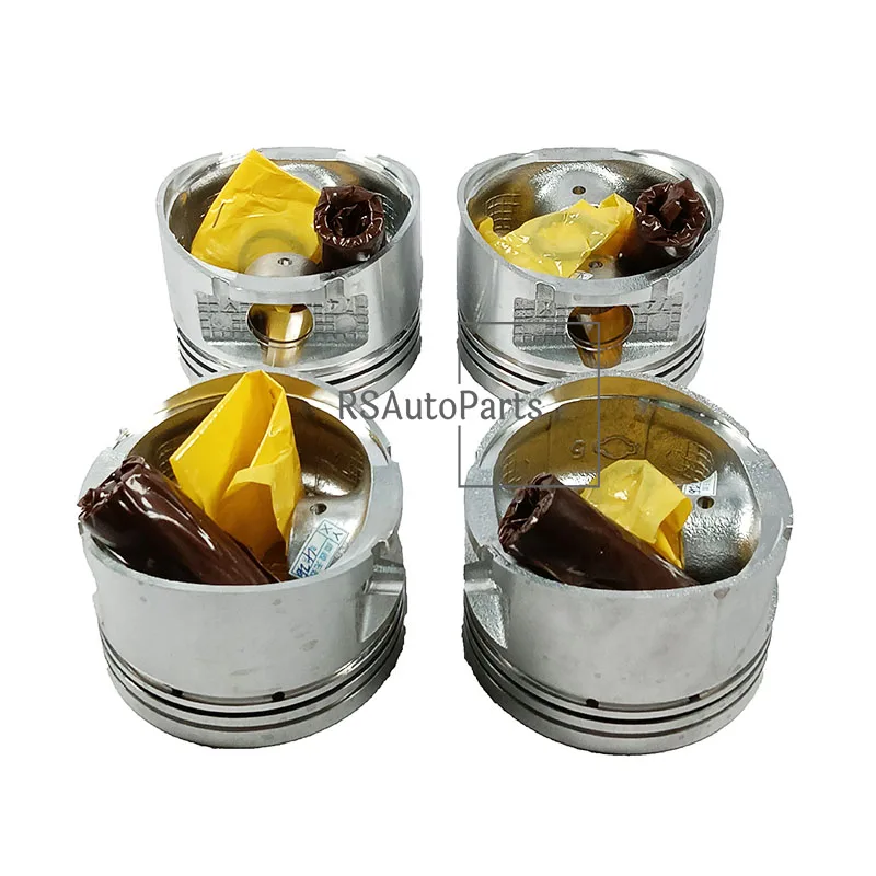 Genuine New 4PCS Engine B14 Piston Kit OS=+0.50 A2010-74Y08 A201074Y08 For Nissan Sentra