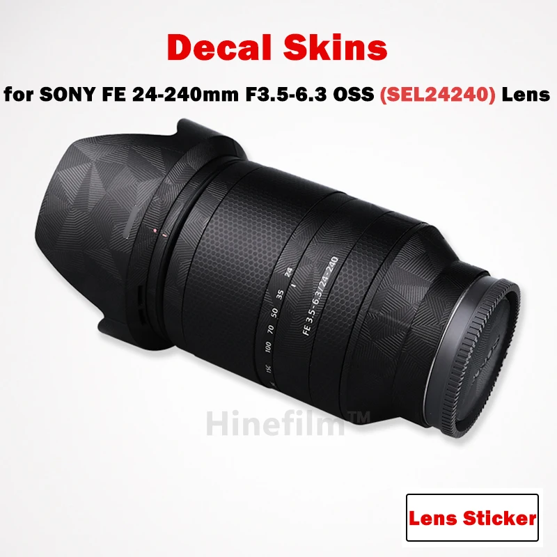 SEL24240 Lens Sticker for Sony FE24-240 Decal Skin for Sony FE 24-240 f/3.5-6.3 OSS Lens Decal Protector 24-240 Lens Cover Film