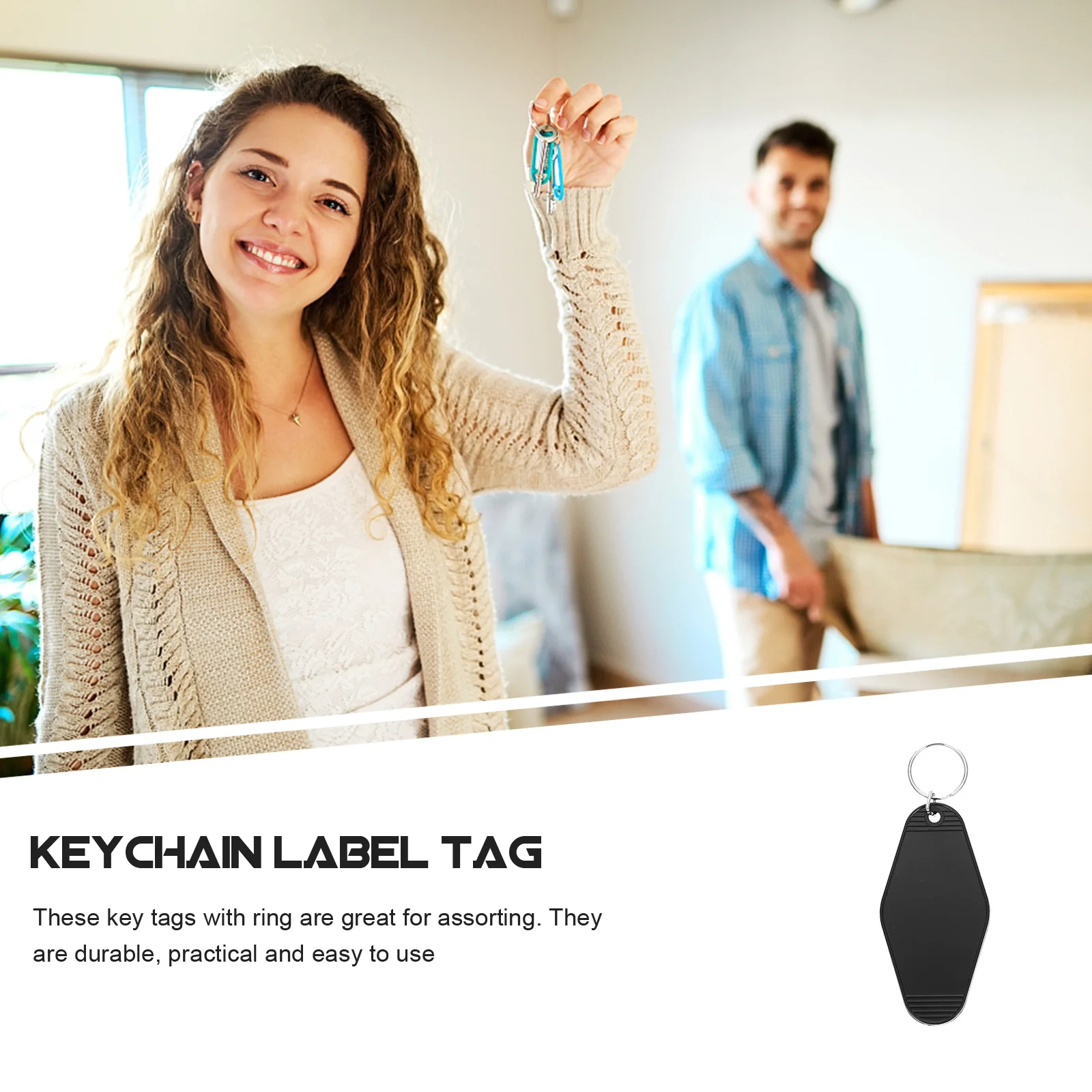 

10Pcs Plastic Rhombus Keychain Labels Id Tags Key Identifiers for Luggage Backpack Dormitory Locker Rhombus Key Id Labels