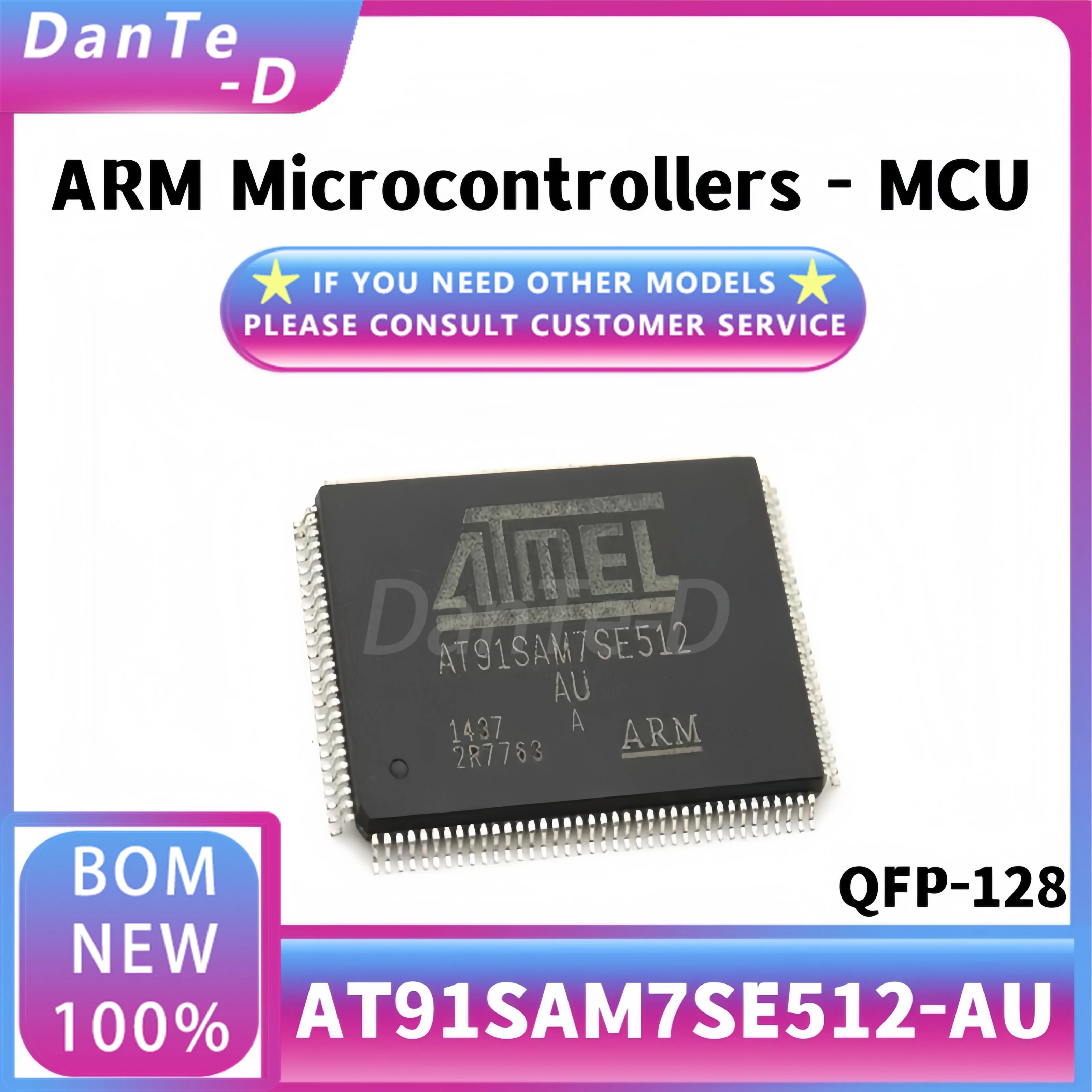 AT91SAM7SE512-AU LQFP-128 16/32-bit microcontroller - ARM7 core processor