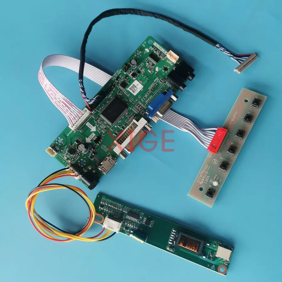 

For HT121WX2 HV121WX3 HV121WX1 HV121WX4 LCD Monitor Controller Drive Board Kit VGA+DVI+HDMI LVDS 20-Pin 1-CCFL 1280*800 1280x800