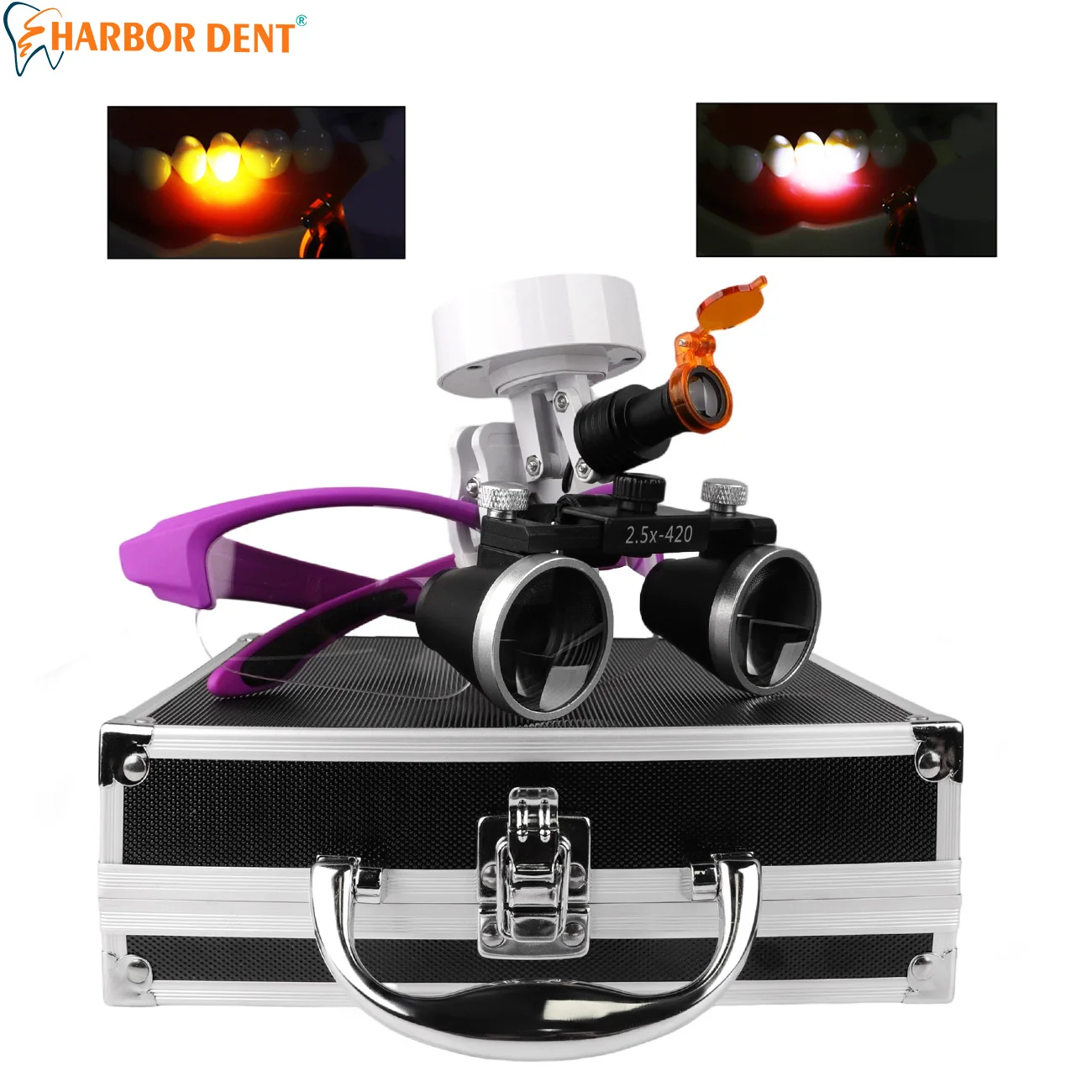 

Dental Medical Loupes 5W LED Headlamp 2.5X/3.5X Magnification Binocular Dentistry Instruments With Metal Box