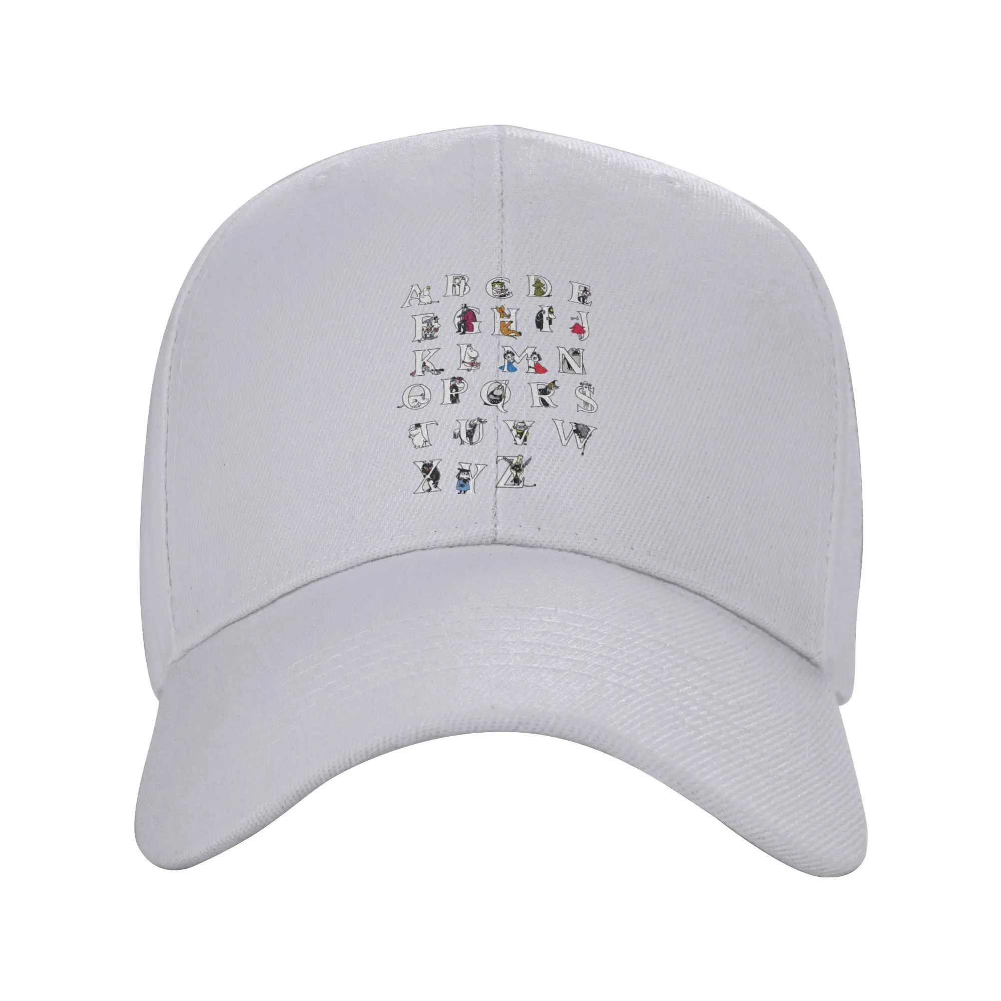 Adult Moomings Colour Alphabet Hats Sport Baseball Cap Polyester Hats Trucker Hat Adjustable Sun Caps Summer