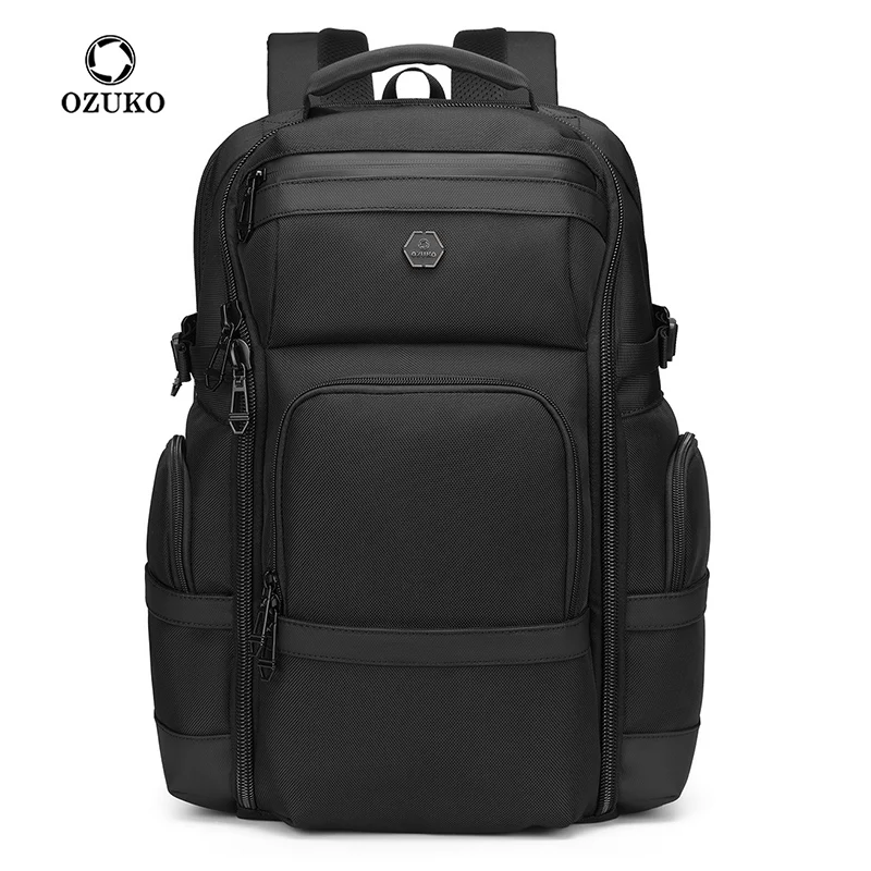 

OZUKO Business Commute Men's Computer Simple Backpack Advanced Sense Outdoor Sports Waterproof Multi-functional Backpack