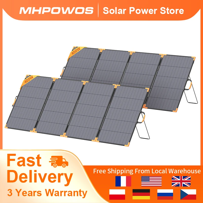MHPOWOS 400W Bifacial Foldable Solar Panel