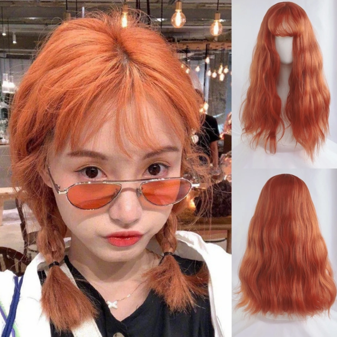 RANYU Synthetic Hair Short Straight Bobo Wig For Female Role Play Lolita Wig Princess Cut Purple Vertical Medium Long Hair Heat