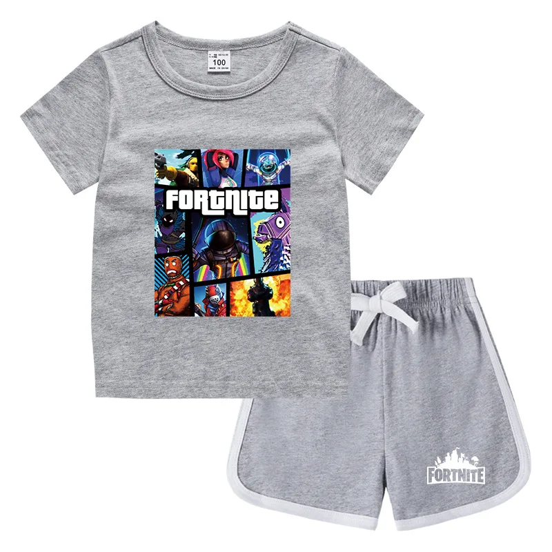 Fortnite لعبة الرماية للأطفال شورت علوي يناسب الصيف والترفيه ملابس رياضية عصرية بأكمام قصيرة قابلة للتنفس شورت علوي هدايا
