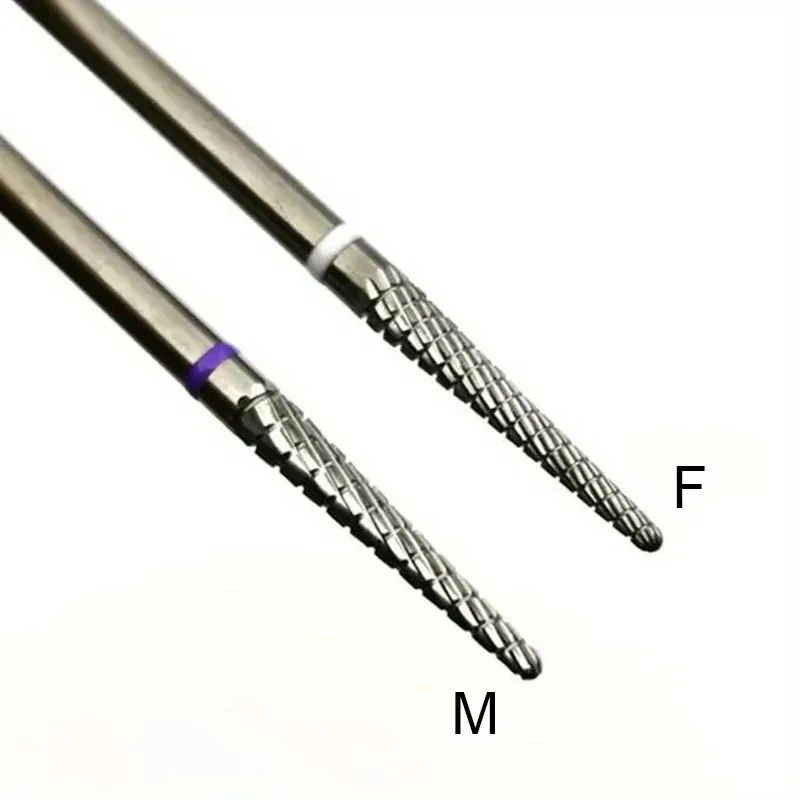 1/2개 카바이드 큐티클 클린 네일 비트 콘 네일 드릴 비트 전동 그라인딩 버 매니큐어 드릴 네일 액세서리 도구