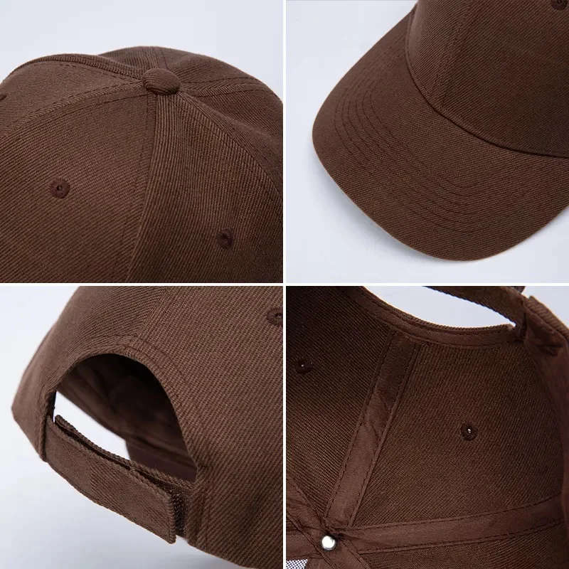 Custom Print Logo Baseball Cap voor mannen en vrouwen Effen kleur Acryl Sport Hoed Outdoor Hip Hop Casual Papa Hoeden Gorras