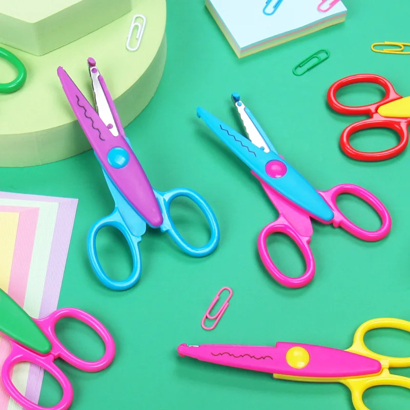 Wavy Pattern Scissors Creative Children Paper Craft Cutters Card Photo Handmade DIY Tools Stationery School Office Supplies Gift