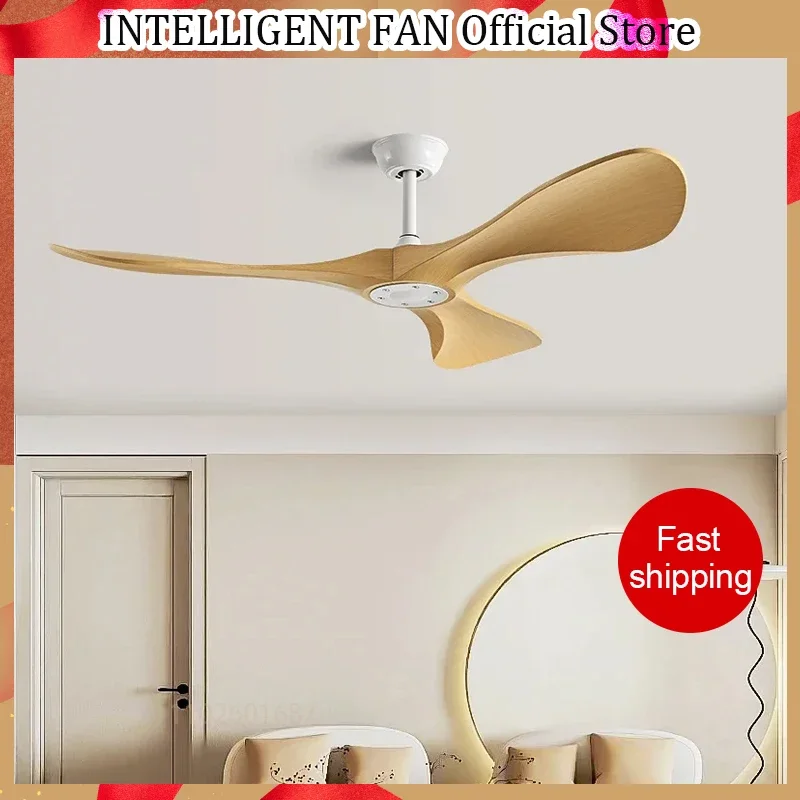 

52Inch Ceiling Fan Industrial Vintage ABS Ventilator No Light Remote Control Decorative Blower Retro Large Fans 110V-220V