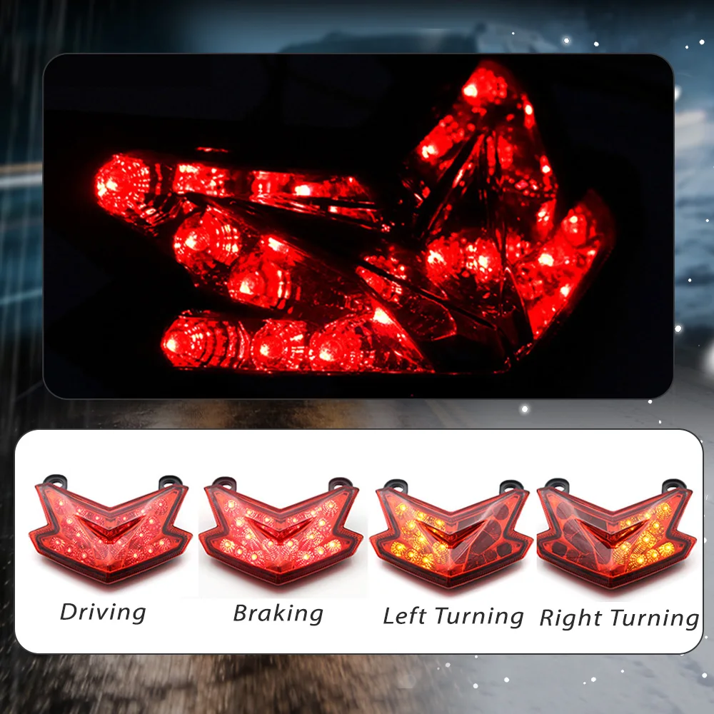 Motorcycle LED Taillight For KAWASAKI Z800 2013-2016 Z125 2016-2021 ZX-6R 2013 2014 2015 2016 2017 Motorcycle Accessories
