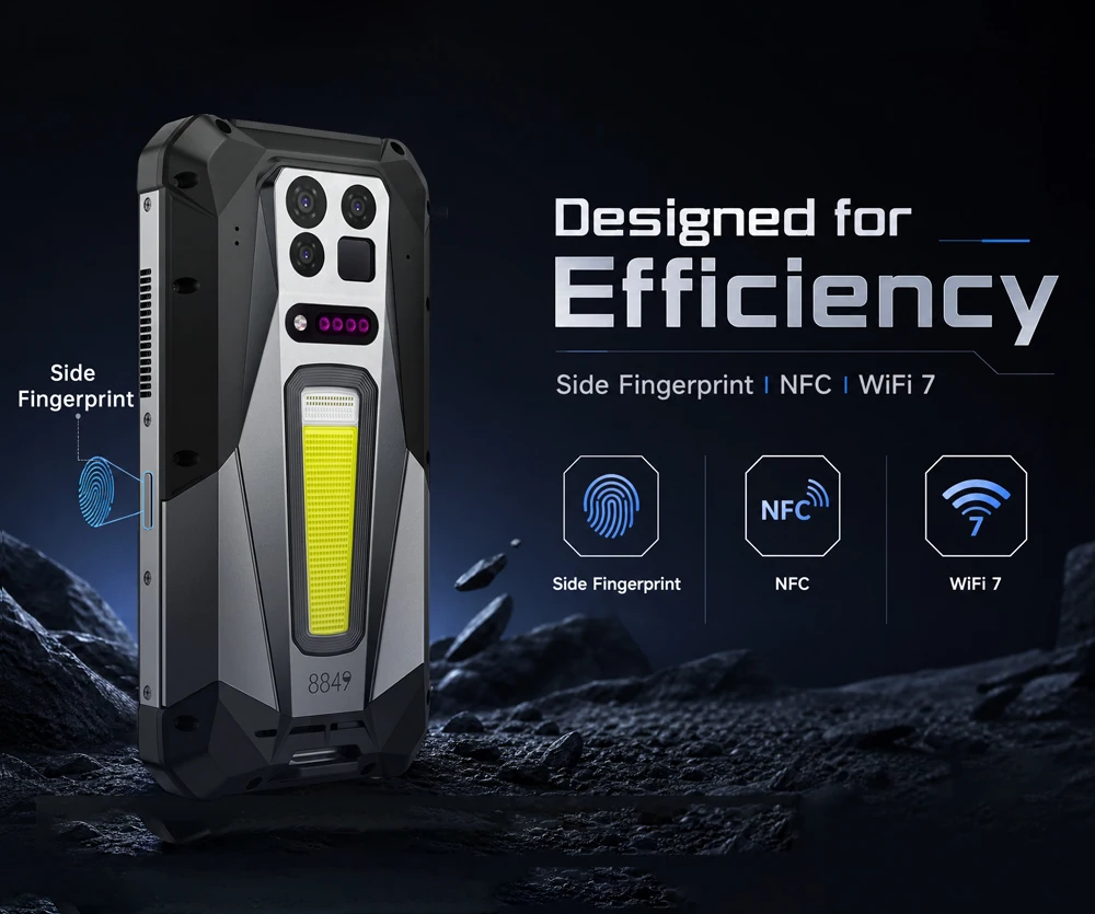 8849 TANK 5 Pro FLIR Thermal Imaging 2K Projector Rugged Smartphone eSIM Dimensity 9400e 3K AMOLED 17600mAh 220Lumen 18GB+512GB