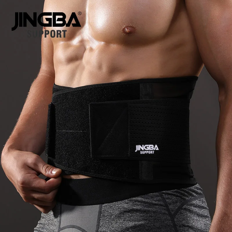 JINGBA SUPPORT Fitness-Taillen-Rückenstützgürtel Schweißgürtel Trainer Trimmer Bauchmuskeltrainer Sport-Lendenwirbelsäulenschutz