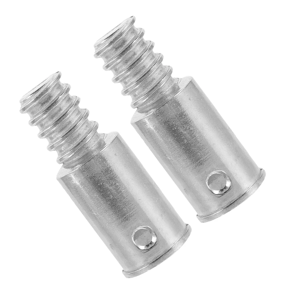 

2 Pcs Aluminum Alloy Threaded Headgear Broom Handle End Replacement Tip Adapter Attachments Extension Pole