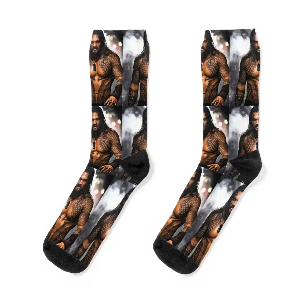 

jason momoa Socks bright garter soccer anti-slip funny gifts designer Men Socks Women's