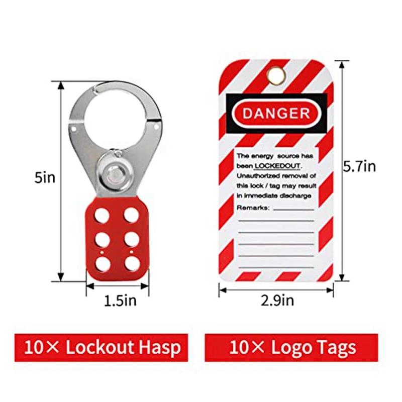 Ckout Tagout Locks Kit Set -Lockout Hasps For Electrical Lock Out Tag Out Station