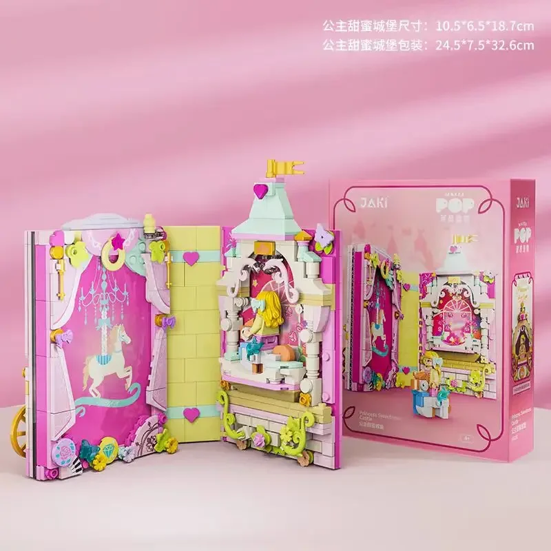 New Kawaii Fairy Tale Princess Castle Album Book Blocks Witch Magic Castle Halloween Toys Children Puzzle Gift Decoration