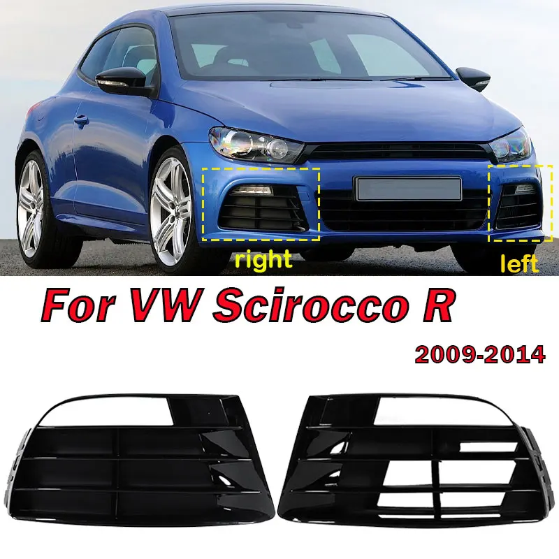 Auto Front Stoßstange Nebel Licht Lampe Abdeckung Grill Unteren Grille Für Volkswagen VW Scirocco R 2009 2010 2011 2012 2013 2014 zubehör