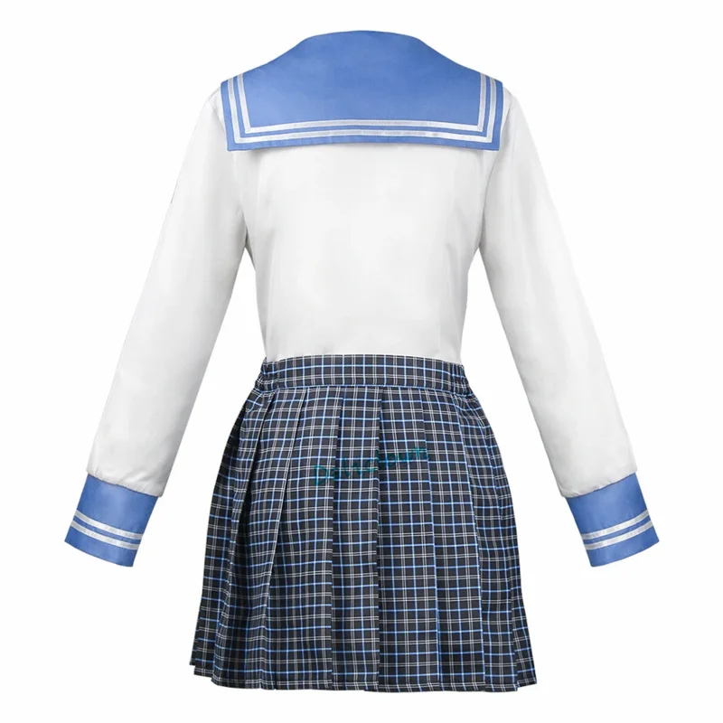 ss13Super DanganRonpa Sayaka Maizono Косплей Костюм Девушка Школьная форма Женский наряд Аниме Парик Одежда для Хэллоуина Платье