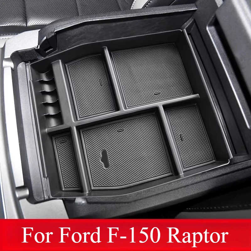 For Ford F-150 Raptor 2011-2024 Central Control Armrest Box Storage Box Storage Box Interior Modification Parts Automobiles