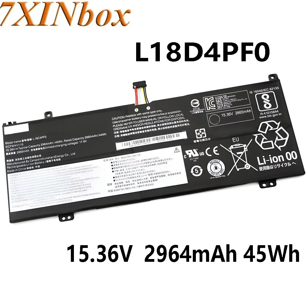 

7XINbox L18D4PF0 L18C4PF0 15.36V 2964mAh 45Wh Laptop Battery for Lenovo ThinkBook 13s-IWL 14s-IWL V540S series