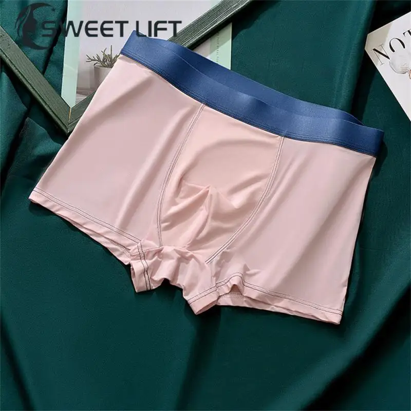 Briefs Nylon Fabric With Delicate Texture Low Silhouette Ice Silk Mens Underwear Womens Triangle Pants Couple Underwear