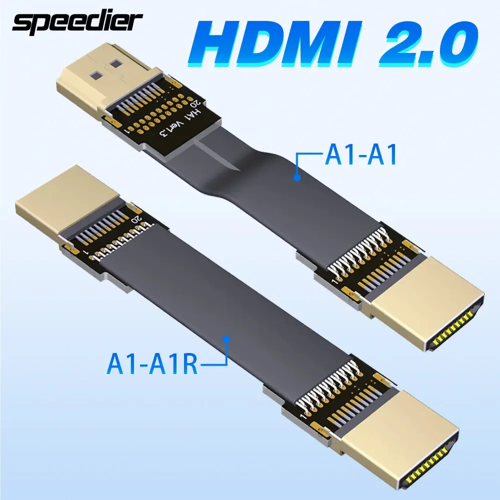 

ADT HD 2.0 Type A Male To Male Flat Extension Cable Forward/Reverse Welding for FPV Aerial Photography Gopro Camera A1-A1 A1-A1R
