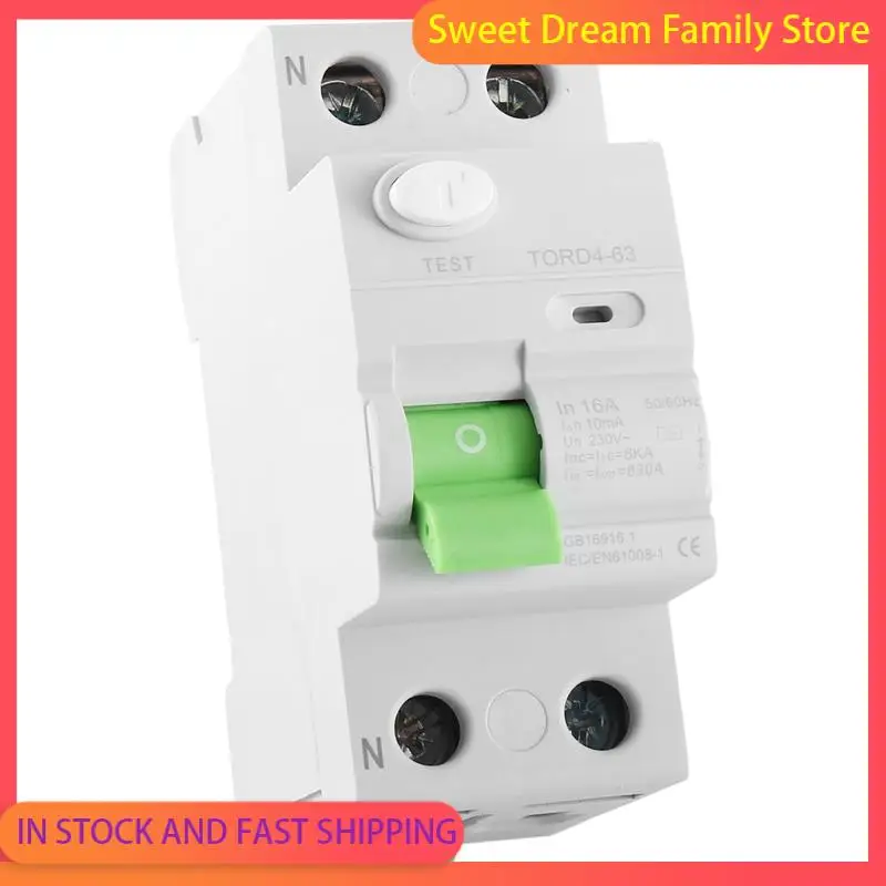 

SDFC-AC 2P 6KA RCCB RCD 230V Residual Current Circuit Breaker Differential Breaker Safety Switch TORD4-63, 2P