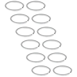 12PCS 22G Stainless Steel Fake Nose Septum Hoop Rings Lip Helix Cartilage Tragus Ear Ring Piercing 6-10mm