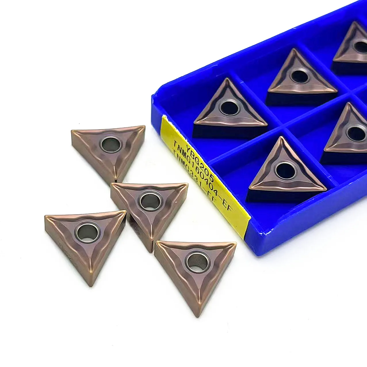 TNMG160404 EF YBG205 TNMG160408 EF YBG205 CNC Machine Lathe Cutter Carbide Inserts External Turning Tools Wear Resistant Blades