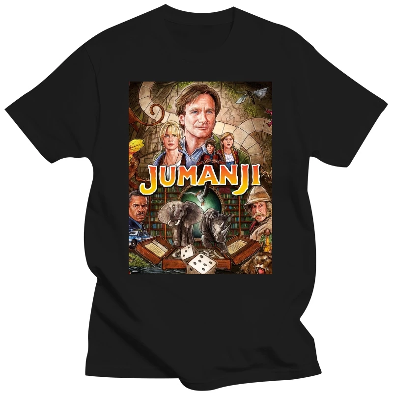 Jumanji Movie Mens Tee Shirt Men Streetwear 2019 Tshirt Gym King T Shirts 100% Cotton T-Shirt Plus Size Men