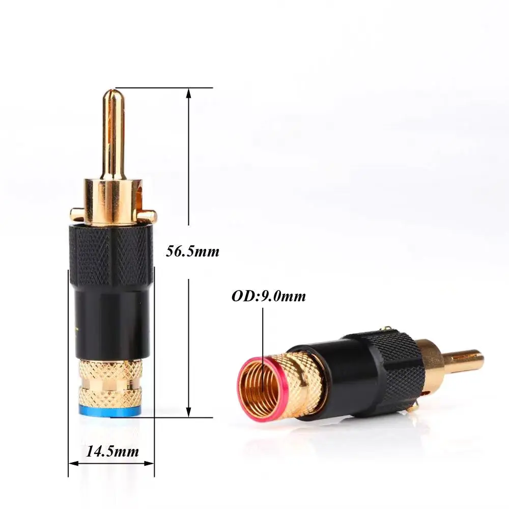 

Hi-end Gold Rhodium Plated Audio Video Speaker Jack Copper 8mm Self-locking Male Connecter Banana Plug