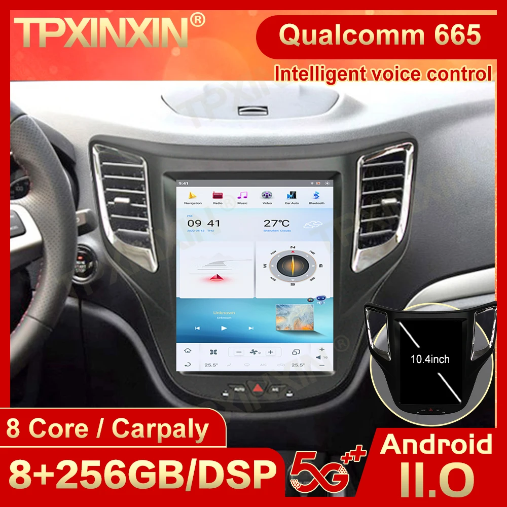 Android 11 Tesl- Screen Radio Bluetooth Receiver For Changan CS35 2016 2017 GPS Navigation Multimedia Player Upgrade Head Unit