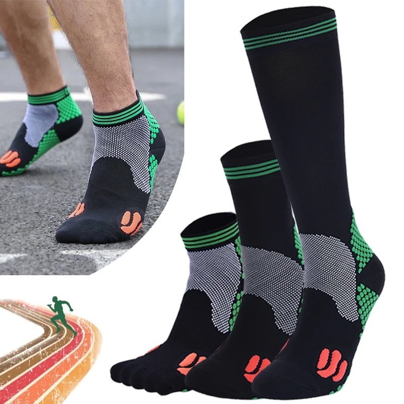 Men's Non-slip Compression Socks Women Compression Stockings Medical Nursing Varicose Veins MTB Cycling Soccer Sock Fast-drying