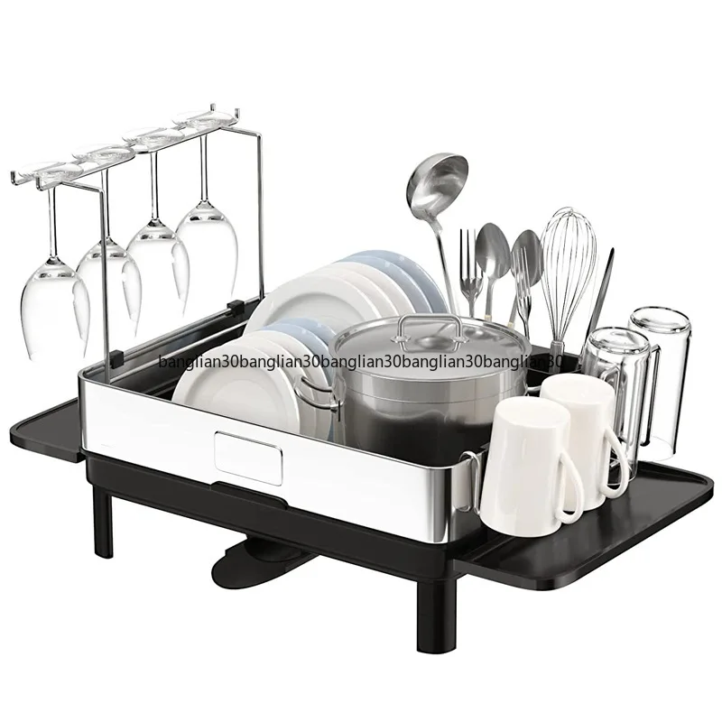 

Слив из нержавеющей стали 304, кухонная раковина, стеллаж для хранения посуды, роскошная стойка для чаши для отеля, двухслойная